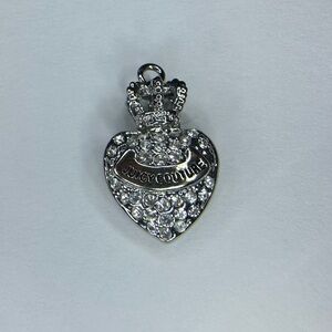 Juicy Couture Rhinestone Heart Crown Pendant